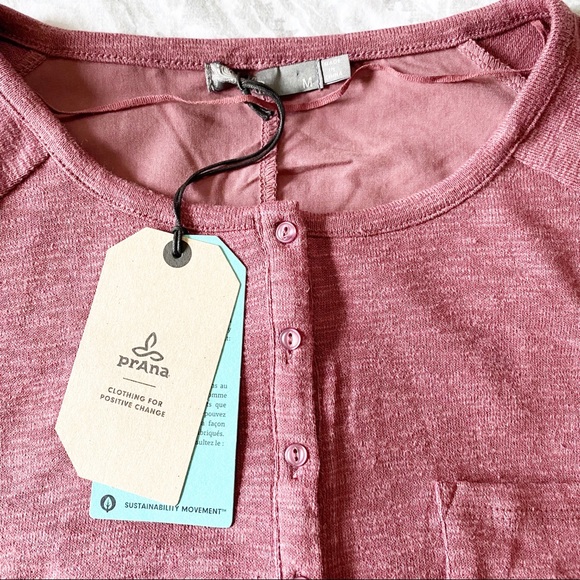 PRANA Hensley Henley Brandy NWT - Picture 4 of 12